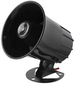 CPS-105110-108SPM, Piezo Buzzers & Audio Indicators siren, 105 mm, 110 mm deep, 12VDC, 108dB, Warble tone, standing panel mount