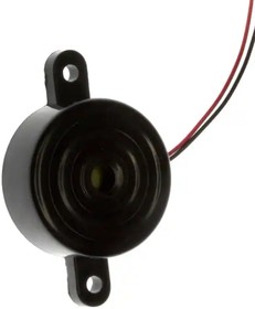 CPE-270, Piezo Buzzers & Audio Indicators buzzer, 33.7 mm round, 14.5 mm deep, P, 3.5 kHz, 3-28 V, panel mount w/ wires, driving circuit