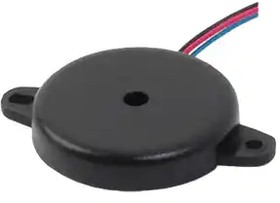 CPE-121, Piezo Buzzers & Audio Indicators buzzer, 24 mm round, 5 mm deep, P, 4.5 kHz, 28 V, panel mount w/ wires, no driving circuit
