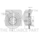 203043, 203043NK_диск тормозной передний!\ Mitsubishi Outlander 2.0/2.0T/2.4 4WD 03