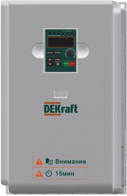 Фото 1/3 Dekraft Преобразователь частоты DEKV060-11кВт 3 фазы 380В с торм. модулем