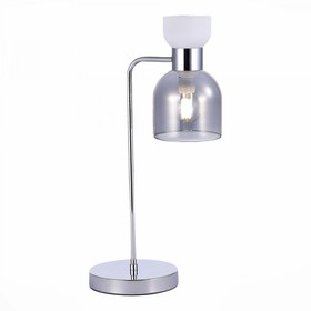 Evoluce SLE1045-104-01 Настольная лампа Хром/Белый, Дымчатый E14 1*40W