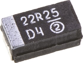 Фото 1/3 TR3C226K025C0400, 22μF MnO2 Tantalum Capacitor 25V dc, TR3 Series