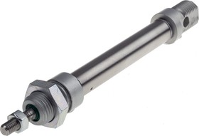 Фото 1/3 Pneumatic Piston Rod Cylinder - 12mm Bore, 50mm Stroke, ISO 6432 Series, Double Acting