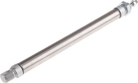 Фото 1/4 Pneumatic Piston Rod Cylinder - 16mm Bore, 160mm Stroke, ISO 6432 Series, Double Acting