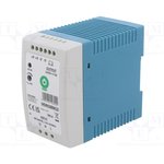 MDIN100W12, Power supply: switched-mode; 100W; 12VDC; for DIN rail mounting