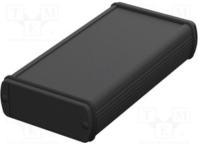 ABPH 800-0200, Enclosure: with panel; ALUBOS 800; X: 82mm; Y: 200mm; Z: 32mm; black