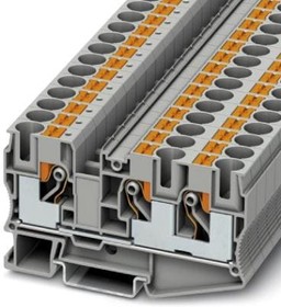 Through terminal block, push-in connection, 0.5-16 mm², 3 pole, 57 A, 8 kV, gray, 3208746