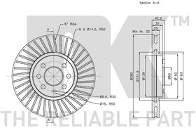 Фото 1/3 203652, Диск тормозной OPEL COMBO 01-, MERIVA 03-10,