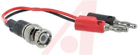 Coaxial cable, BNC plug (straight) to Banana plug, PVC, 0.1 m, BU-5120-A-4-0