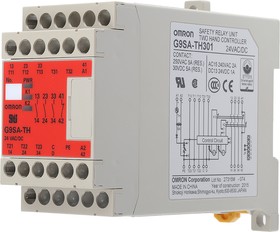 Фото 1/5 G9SA-TH301 AC/DC24, Dual-Channel Two Hand Control Safety Relay, 24V ac/dc, 3 Safety Contacts