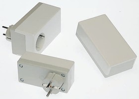 ABS enclosure, (L x W x H) 76 x 43 x 40 mm, gray white (RAL 9002), IP40, A9011665