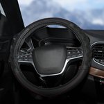 aws-li-23m, Оплетка на руль искусст. кожа с ПВХ рельефом черная 38 см/М (AWS-LI-23M)