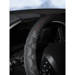 aws-li-23m, Оплетка на руль искусст. кожа с ПВХ рельефом черная 38 см/М (AWS-LI-23M)