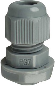 PG 7 (3.5-6) GRAY, Кабельный ввод PG 7 (3.5-6) серый, полиамид