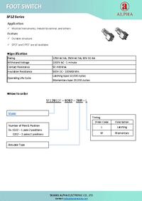 Heavy duty Latching On-On Foot Switch DPDT 12mm