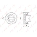 PB1042, Ролик натяжной KIA Rio 1.3 00-05 / Sephia 1.5-1.6 93-97 ...