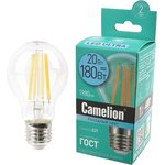 Camelion LED20-A60-FL/845/E27 Филамент 20Вт E27 4500K BL1, Лампа светодиодная