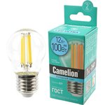 Camelion LED12-G45-FL/845/E27 Филамент 12Вт E27 4500K BL1, Лампа светодиодная