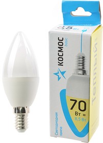 КОСМОС BASIC LED8.5wCNE1430 8.5Вт E14 3000K BL1, Лампа светодиодная