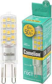Camelion LED6-G9-NF/830/G9 6Вт 3000К BL1, Лампа светодиодная