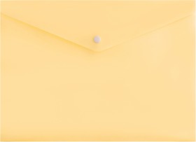 Фото 1/4 Конверт на кнопке Бюрократ Pastel -PKPAST/YEL A4 пластик 0.18мм желтый