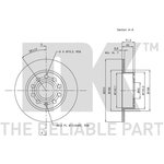 204789, 204789NK_диск тормозной задний!\ Audi A3, Skoda Octavia ...