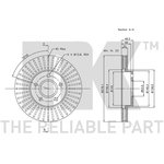 204848, 204848NK_диск тормозной передний! 15' wheel\ Volvo S40/V50 ...