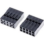 M20-10 Female Connector Housing, 2.54mm Pitch, 10 Way, 2 Row