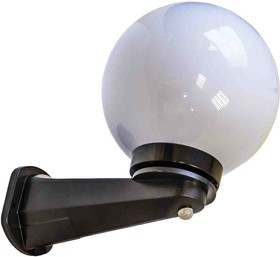 Фото 1/5 НБУ 21-60-251 Уличный светильник-шар с датчиком движения 250мм, настенным крепежом, молочный