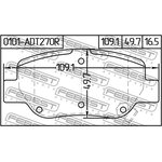 0101-ADT270R, Колодки тормозные дисковые