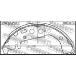 0102-NCP30R, Колодки тормозные барабанные