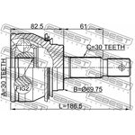 0110-GRJ150, Шрус наружный 30x72.5x30