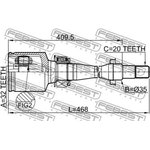 0111-CT220RH, Шрус внутренний правый 32x35x20