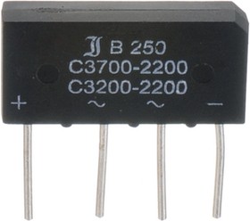 B250C5000-3300A, Bridge Rectifier, 250V, 5.8A, SIP