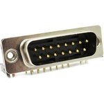 DA15-PL-25, Connector D-Sub Plug 15Pos Right Angle Solder - Tray