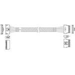 Кабель Amphenol RMC74-5874,, MCIO x8 74P (прямой Straight Type) TO Slimline SAS ...