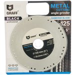 Отрезной алмазный диск по металлу 125 мм Black для УШМ GDDM125B / black125