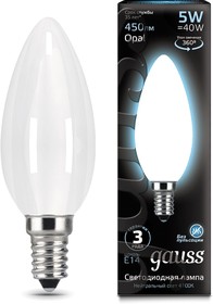 Фото 1/10 Лампа LED Filament Свеча OPAL E14 5W 450lm 4100К SQ103201205