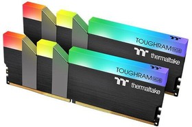 Фото 1/9 Оперативная память 16GB Thermaltake DDR4 4600 DIMM TOUGHRAM RGB Black Gaming Memory R009D408GX2-4600C19A Non-ECC, CL19, 1.5V, Heat Shield, X