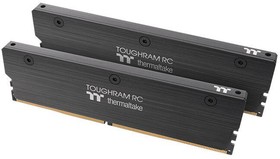 Фото 1/2 Оперативная память 16GB Thermaltake DDR4 4000 DIMM TOUGHRAM RC Black Gaming Memory RA24D408GX2-4000C19A Non-ECC, CL18, 1.35V, Heat Shield, X
