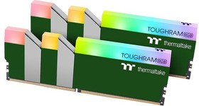 Фото 1/2 Оперативная память 16GB Thermaltake DDR4 3600 DIMM TOUGHRAM RGB Racing Green Gaming Memory RG28D408GX2-3600C18A Non-ECC, CL18, 1.35V, Heat S