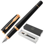 Ручка перьевая PARKER "Urban Core Muted Black GT", черный матовый лак, позолота ...