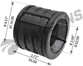 900092, Втулка стабилизатора VOLVO FH заднего (65x112/120x95) MANSONS