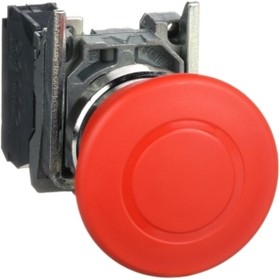 XB4BT842, Switch: emergency stop; 22mm; Stabl.pos: 2; NC; red; none; IP66