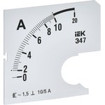 Шкала сменная для амперметра Э47 10/5А класс точности 1,5 72х72мм IEK