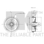 254709, Барабан тормозной VW Caddy (97-01) SKODA Felicia (95-01) задний (1шт.) NK