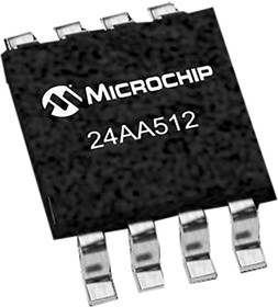 Фото 1/6 24AA512-I/SN, 512kbit Serial EEPROM Memory, 900ns 8-Pin SOIC Serial-I2C
