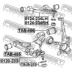 0124-234LH, 0124-234LH_рычаг передний верхний левый!\ Toyota Land Cruiser 200 08