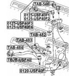 0120-USF40F, Опора шаровая переднего поворотного кулака